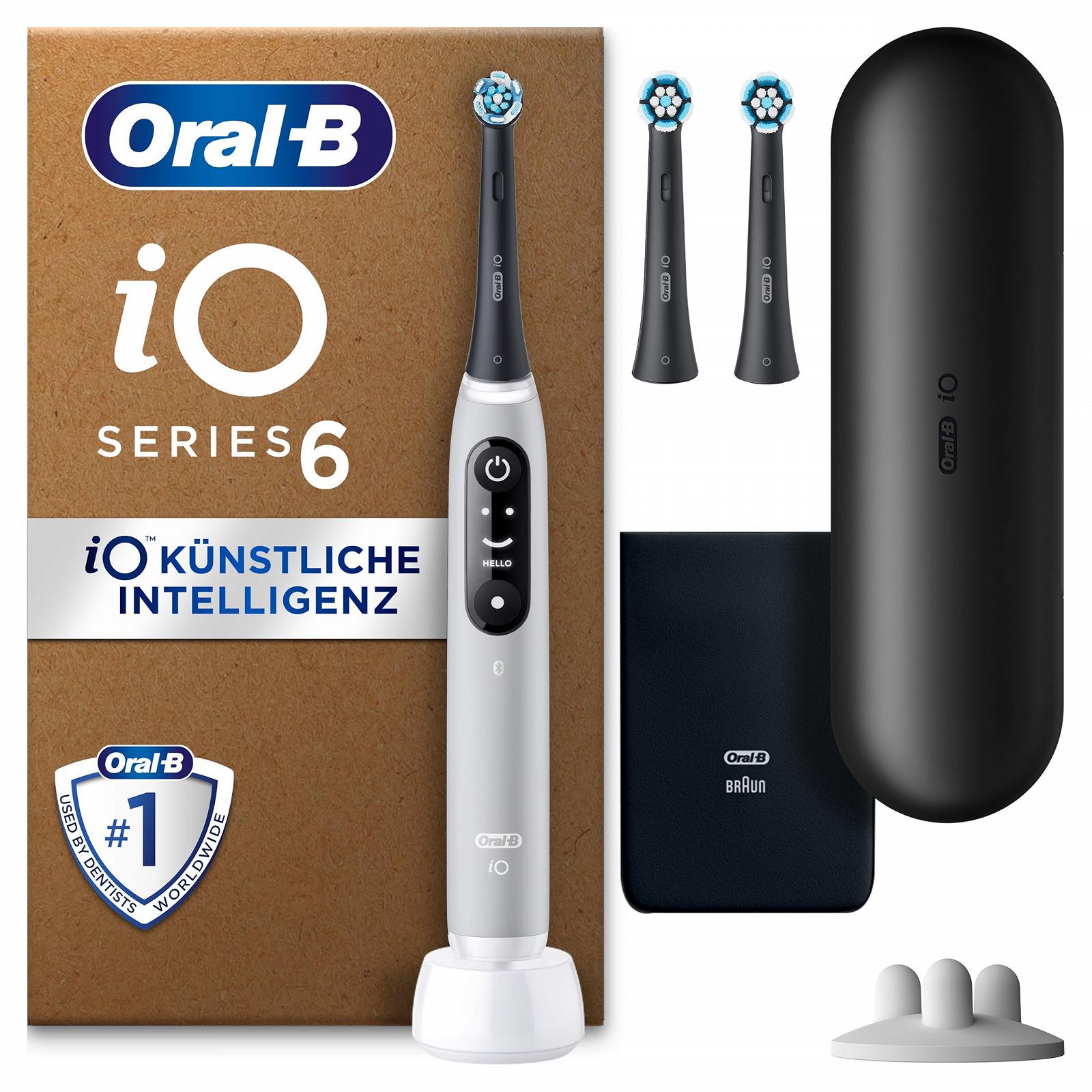 Електрична зубна щітка Oral-B iO Series 6 Plus Sensitive Edition, 5 режимів чищення, сірий опал, фото №1