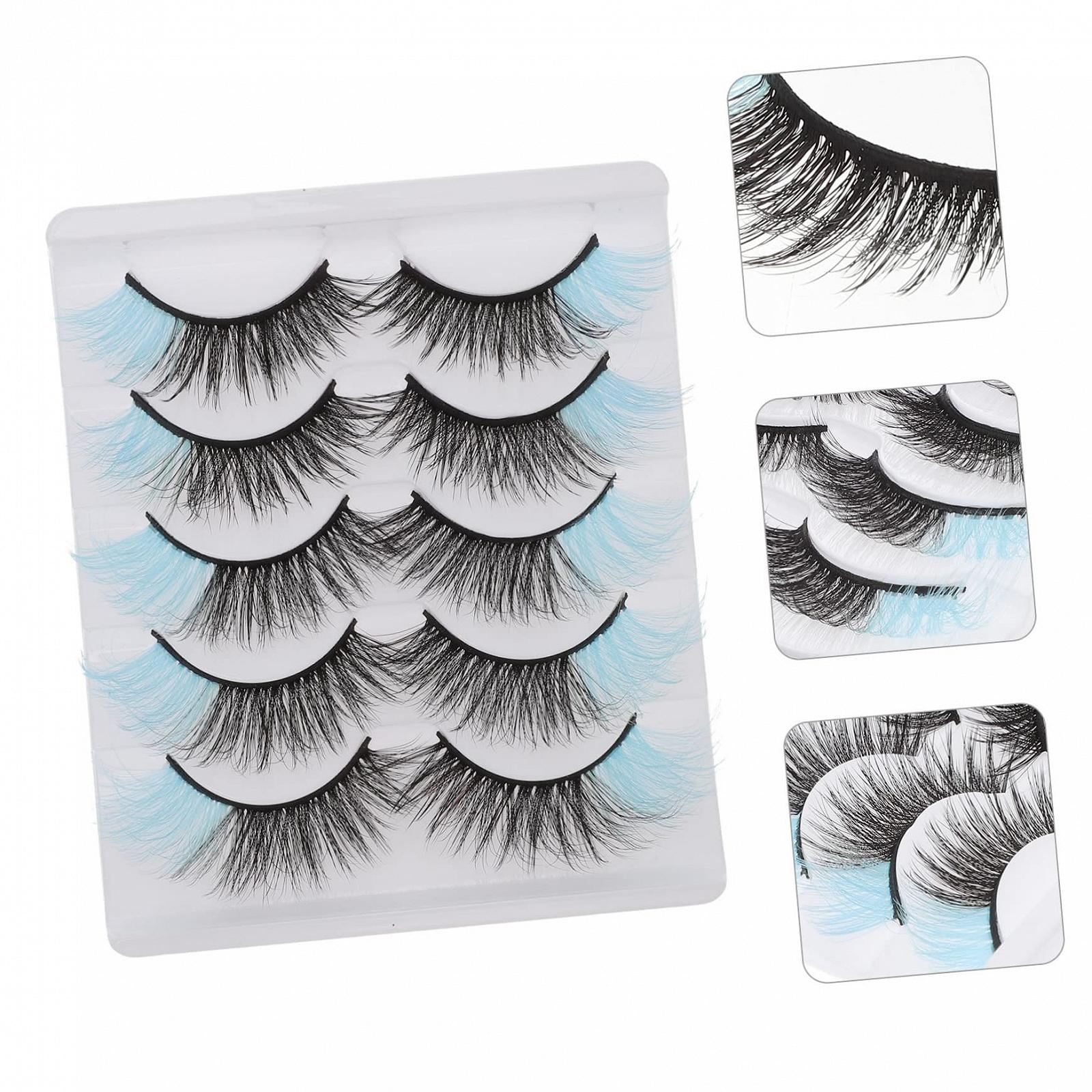 Вії Angoily Кольорові 25 пар Фальшиві Війки Хелловін Набір Косметичка Косплей Імітація, фото №7