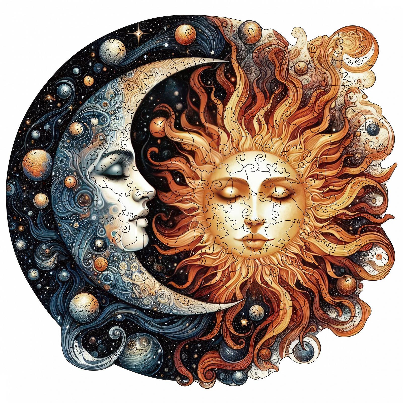 Пазл деревянный Sun and Moon 200 деталей Animal Shape, фото №1