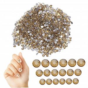 Стразы для ногтей MERRYHAPY, 4320 штук, золотой цвет - Фото 1
