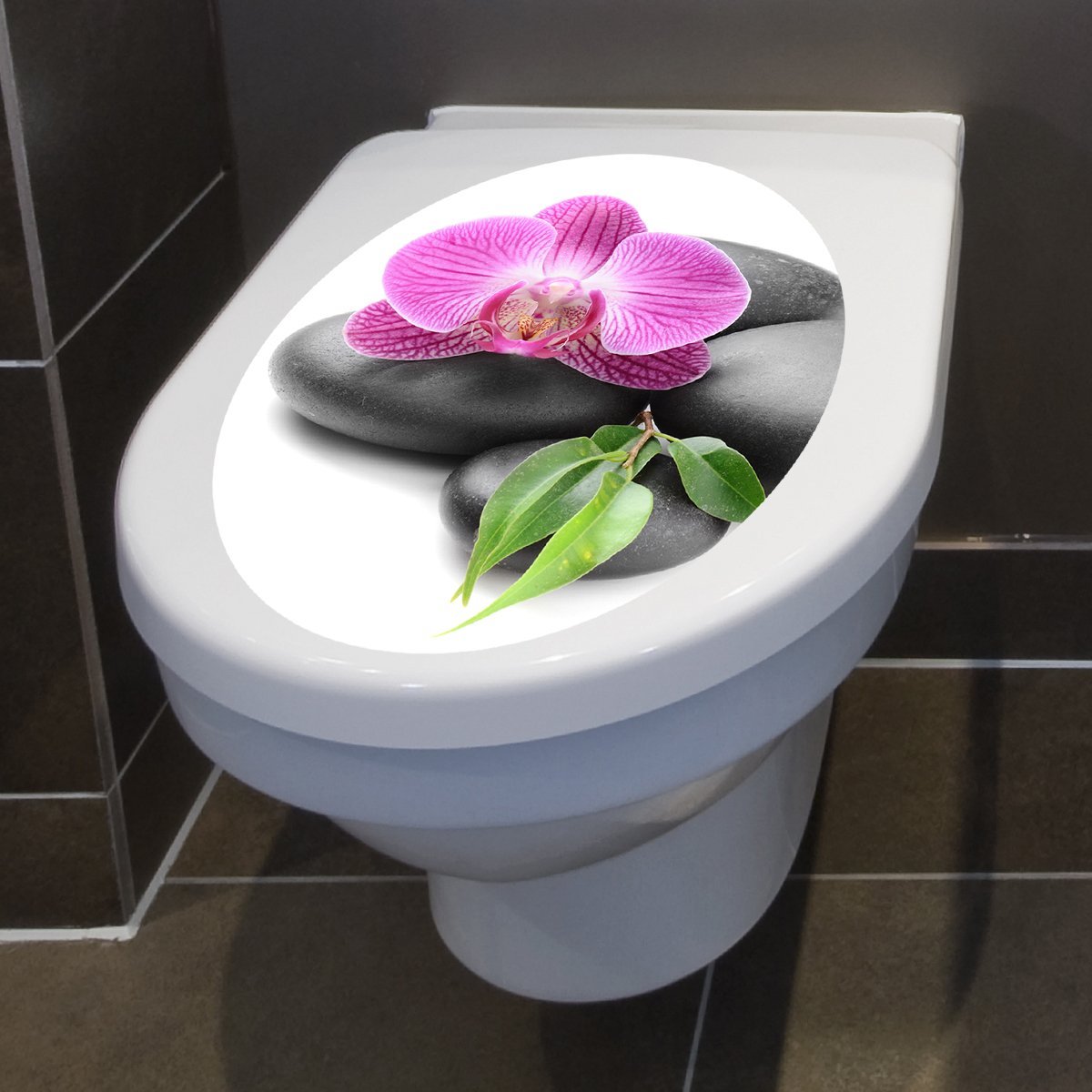 Наклейка для туалету Орхідея 30 x 40 см, фото №3