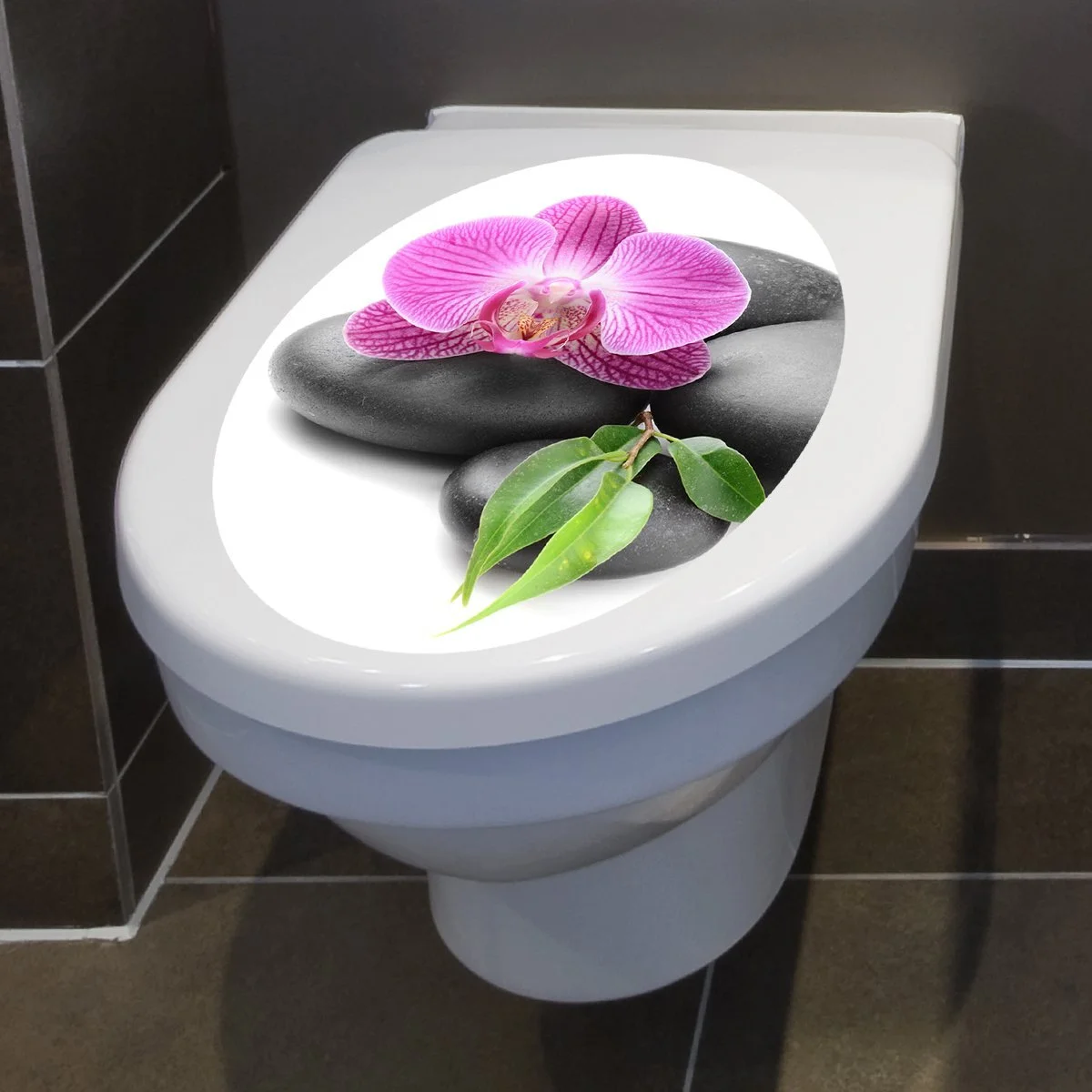 Наклейка для туалета Орхидея 30 x 40 см, фото №3