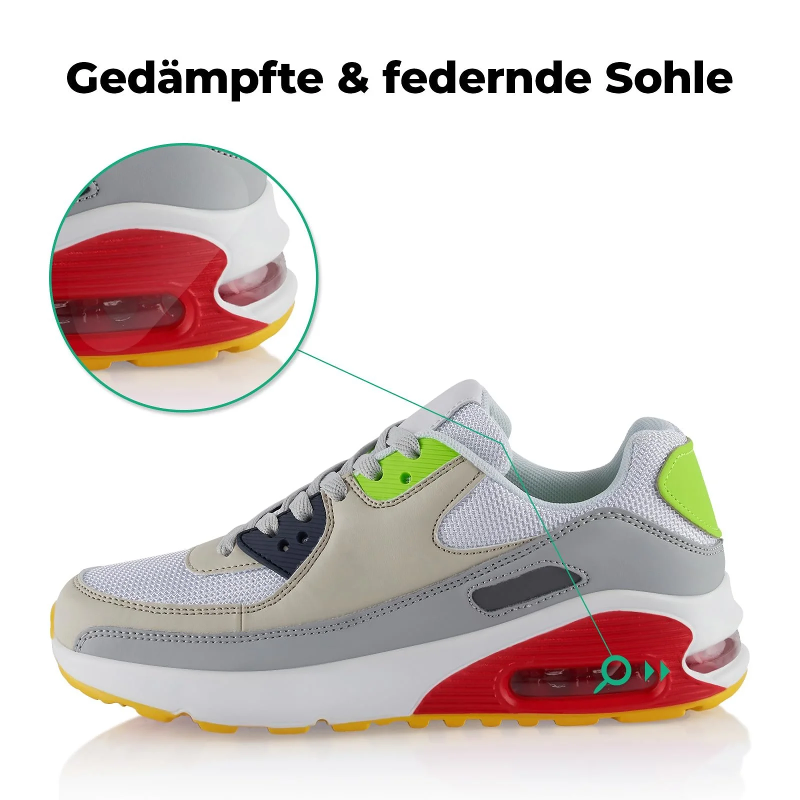 Кросівки Fusskleidung	Унісекс Амортизовані Спортивні Легкі, фото №2