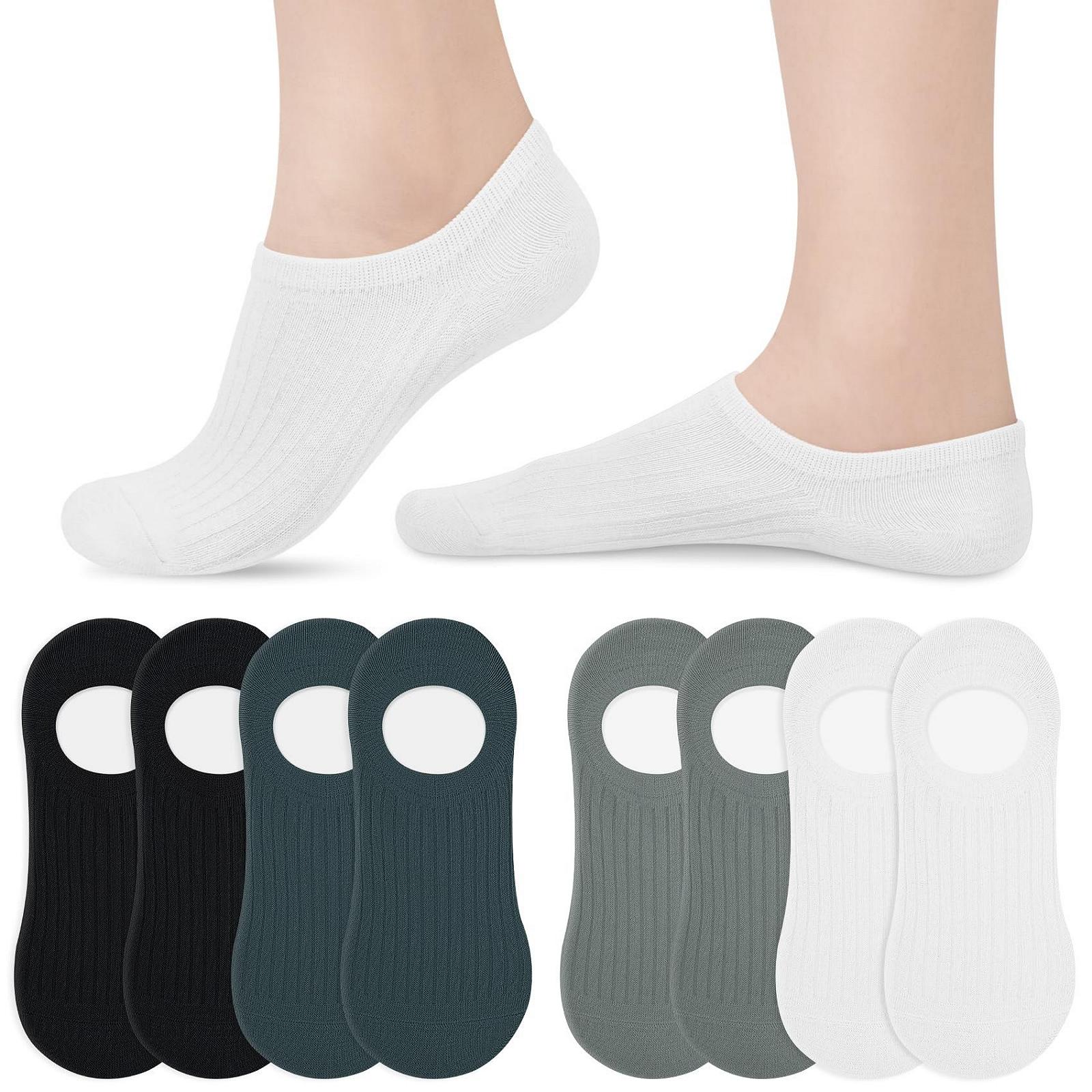 Жіночі шкарпетки-слідки Бавовняні посилені короткі шкарпетки з силіконовою вставкою, що не ковзають - 8 пар, фото №1