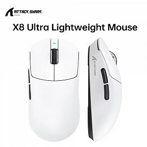 Миша Attack Shark X8 Ultra PAW3950Max 42000DPI 750IPS 60G 8000Hz White ціна на synthetic.ua - Фото 1 Миша Attack Shark X8 Ultra PAW3950Max 42000DPI 750IPS 60G 8000Hz White synthetic.ua - Фото 1