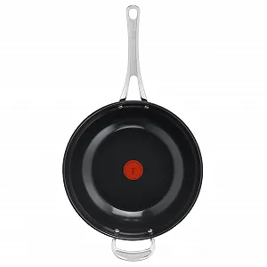 Сковорідка-Wok Tefal Jamie Oliver by Classic Cook H8819355 30 см з протектором для пательні Антипригарна керамічна поверхня Thermal Signal для всіх типів плит Нержавіюча сталь synthetic.ua - Фото 1