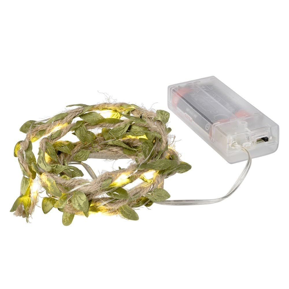 Гірлянда світлодіодна Ideen mit Herz, дротяна, з зеленим листям, 10 LED, теплий білий, 1,25 м, фото №2