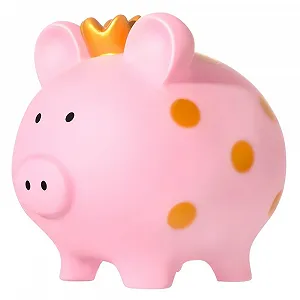 Скарбничка у формі поросяти з короною небитка - Фото 1