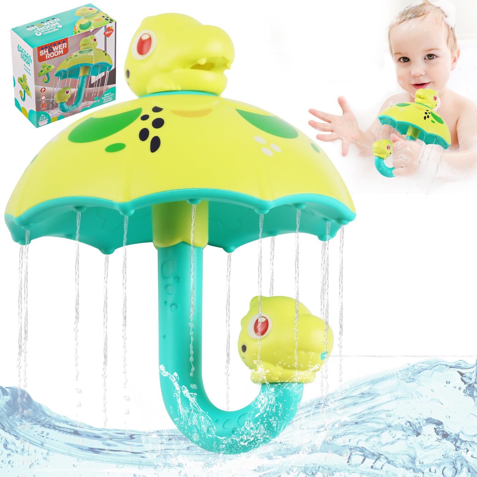 Игрушка для ванны Динозавр-зонтик для душа, фото №1