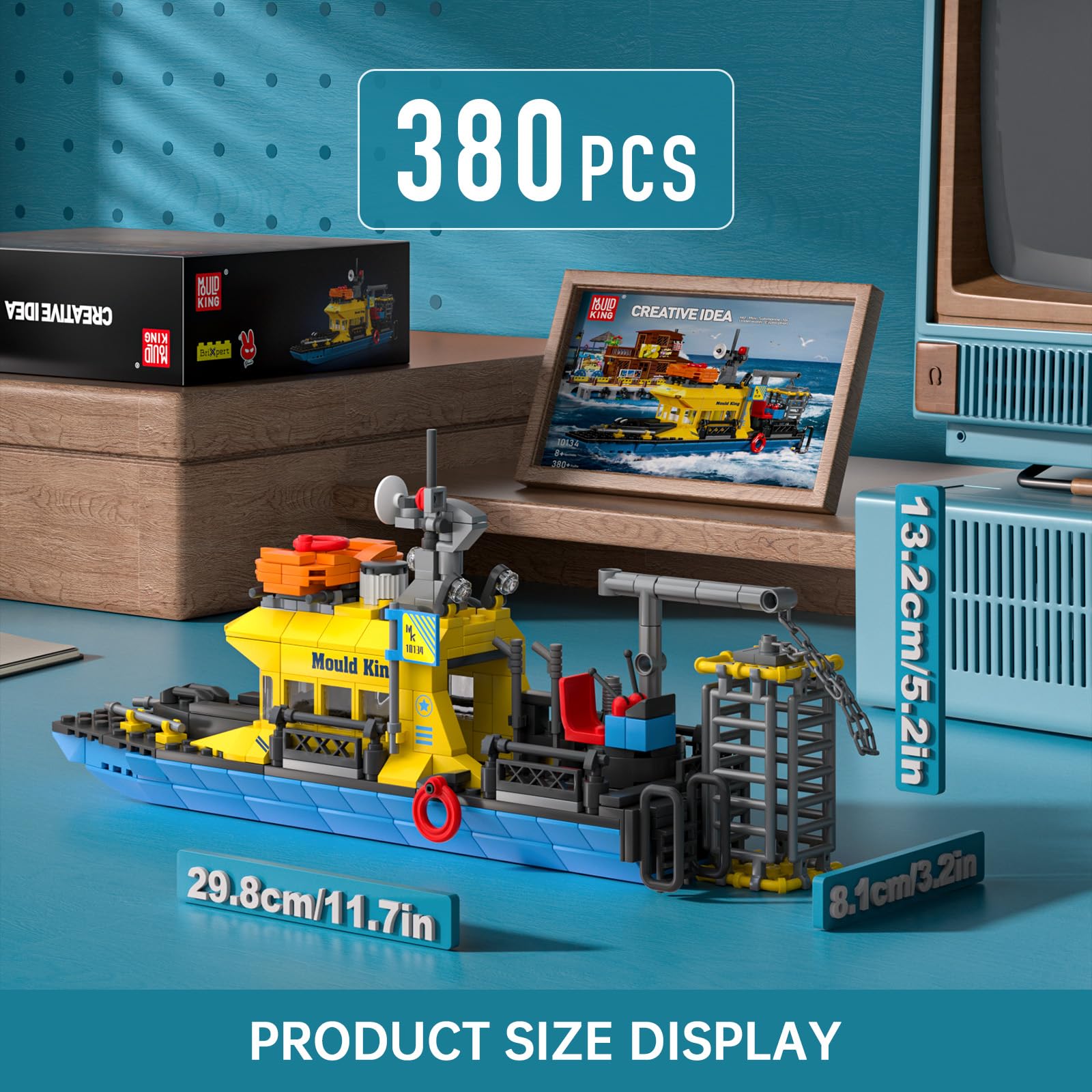Конструктор Mould King 10134 Корабель для дослідження океану 380 штук, фото №2