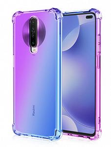 Чехол-накладка DK Silicone Corner Protection Gradient для Xiaomi Redmi K30 / Poco X2 / Mi 10T (violet / blue) Чехол-накладка DK Silicone Corner Protection Gradient для Xiaomi Redmi K30 / Poco X2 / Mi 10T (violet / blue)