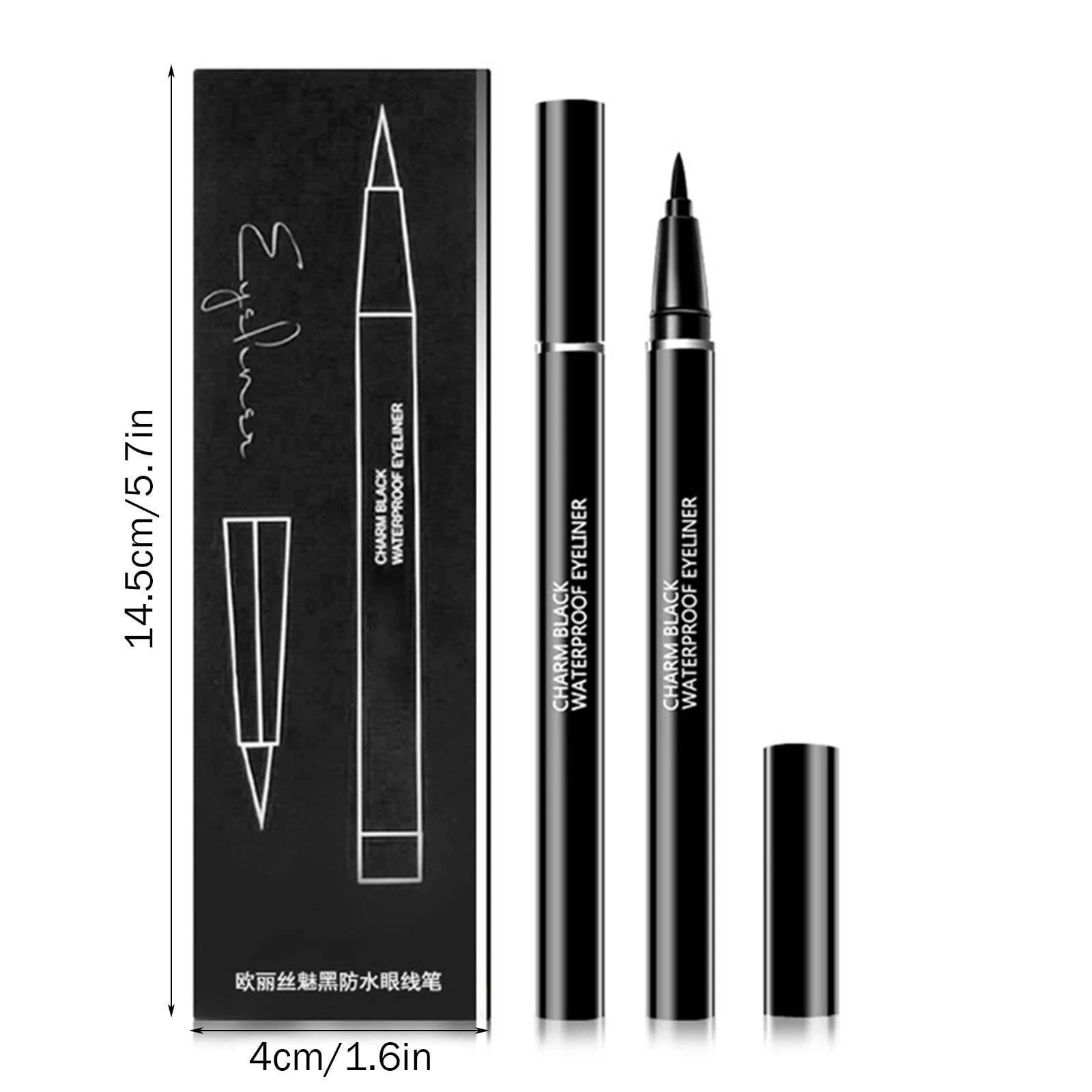 Рідка Підводка для очей Швидковисихаючий Стійкий Інструмент для макіяжу 2 мл Чорний, фото №6