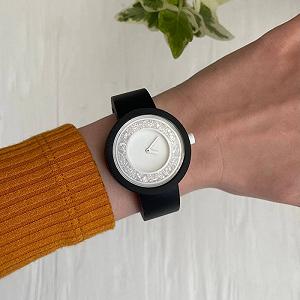 Женские силиконовые часы-конструктор actimer черный ремешок циферблат ring stone synthetic.ua - Фото 1