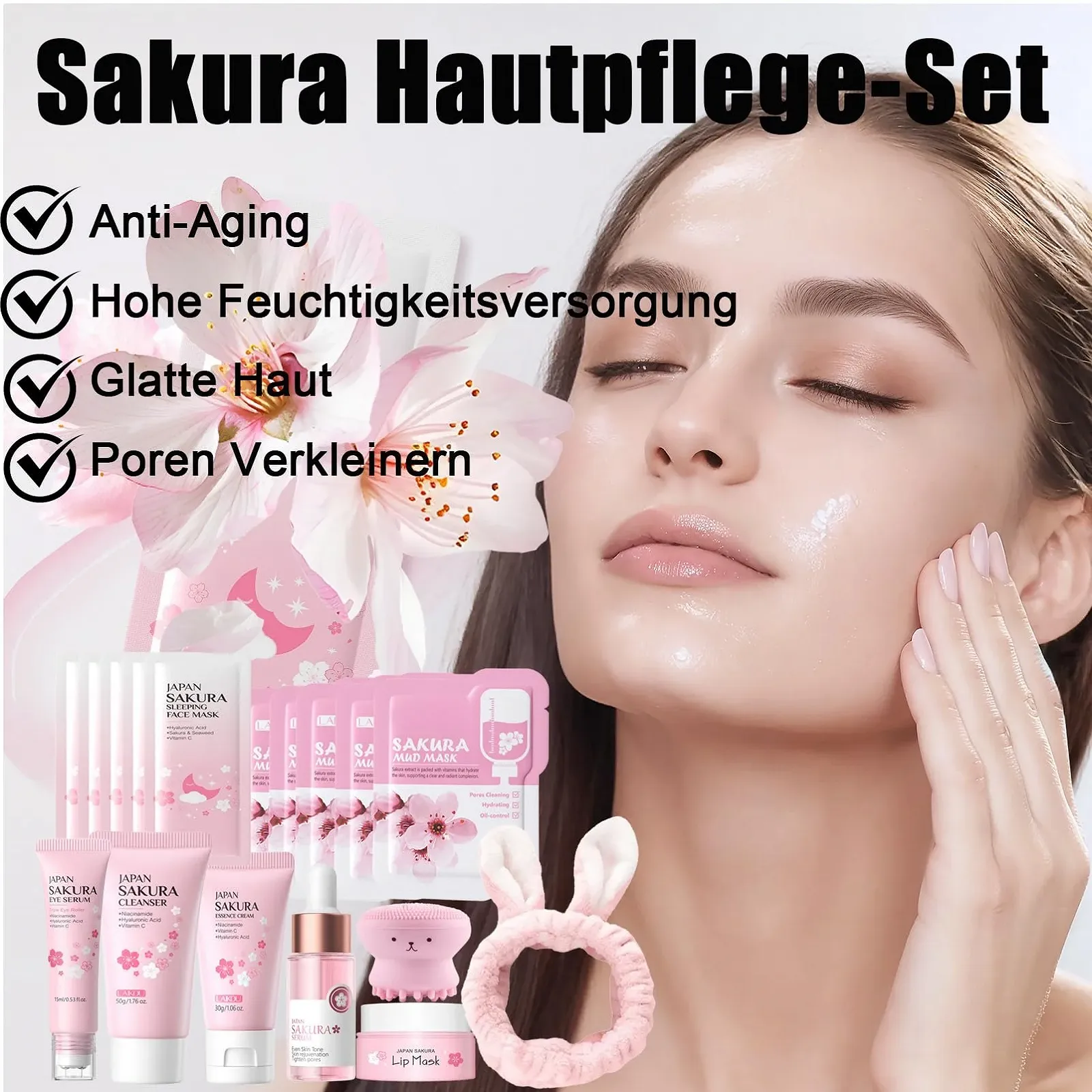 Набір для догляду за обличчям Sakura Sakura, 17 предметів, фото №7