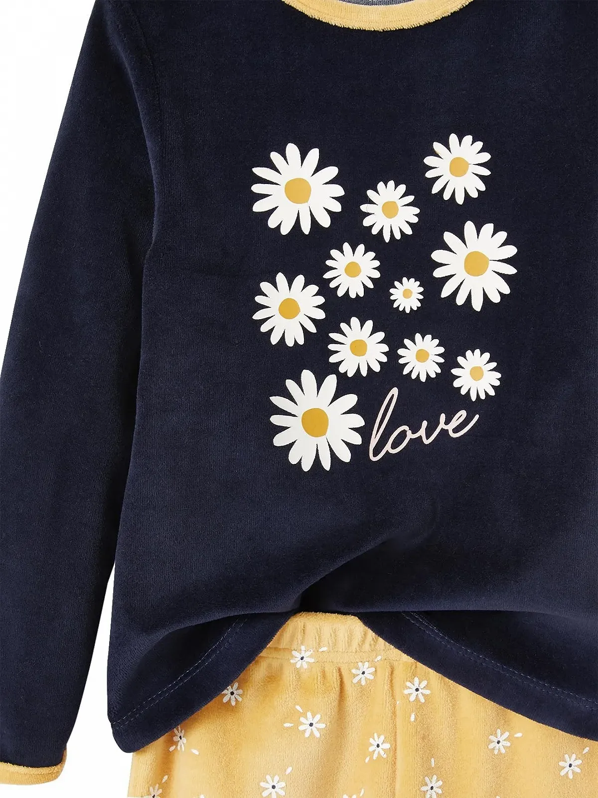 Комплект піжам VERBAUDET 2 шт, дитячі, велюрові, маргаритки, фото №5 Комплект піжам VERBAUDET 2 шт, дитячі, велюрові, маргаритки, фото №5