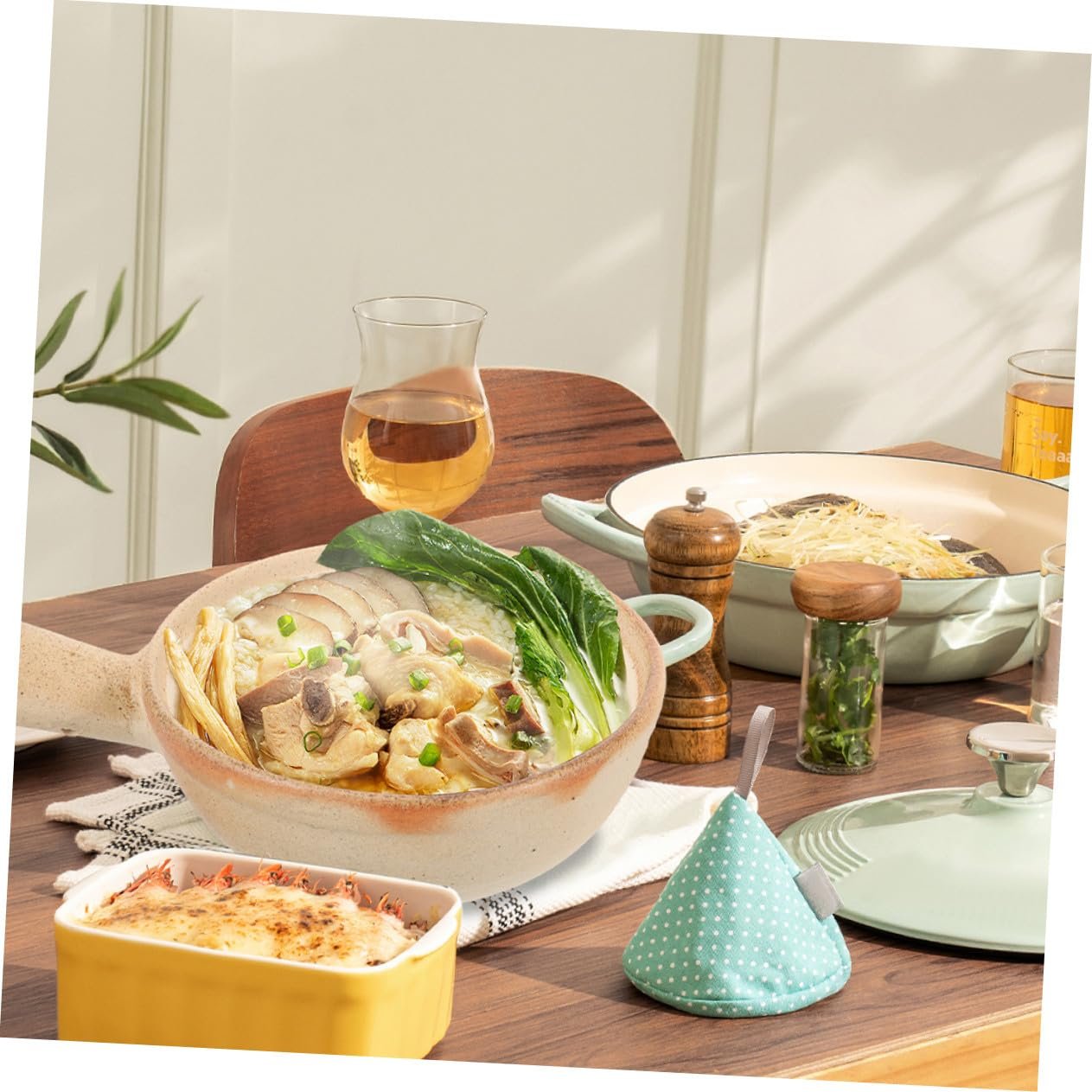 Кастрюля VALICLUD керамическая с крышкой для супа и тушения, фото №8