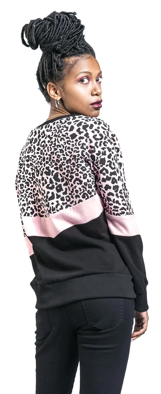 Женская Толстовка RED by EMP с леопардовым принтом Черный/Розовый, фото №5
