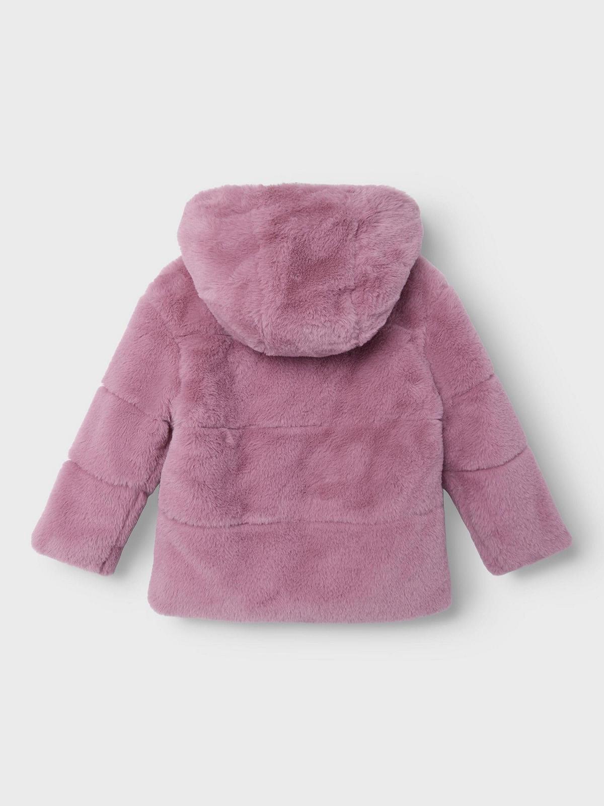 Куртка NAME IT Для дівчат Nmfmila Faux Fur Jacket W Hood Pb Коротка куртка, фото №2
