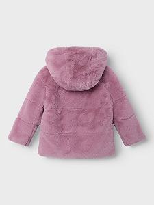 Куртка NAME IT Для девочек Nmfmila Faux Fur Jacket W Hood Pb Короткая куртка synthetic.ua - Фото 1
