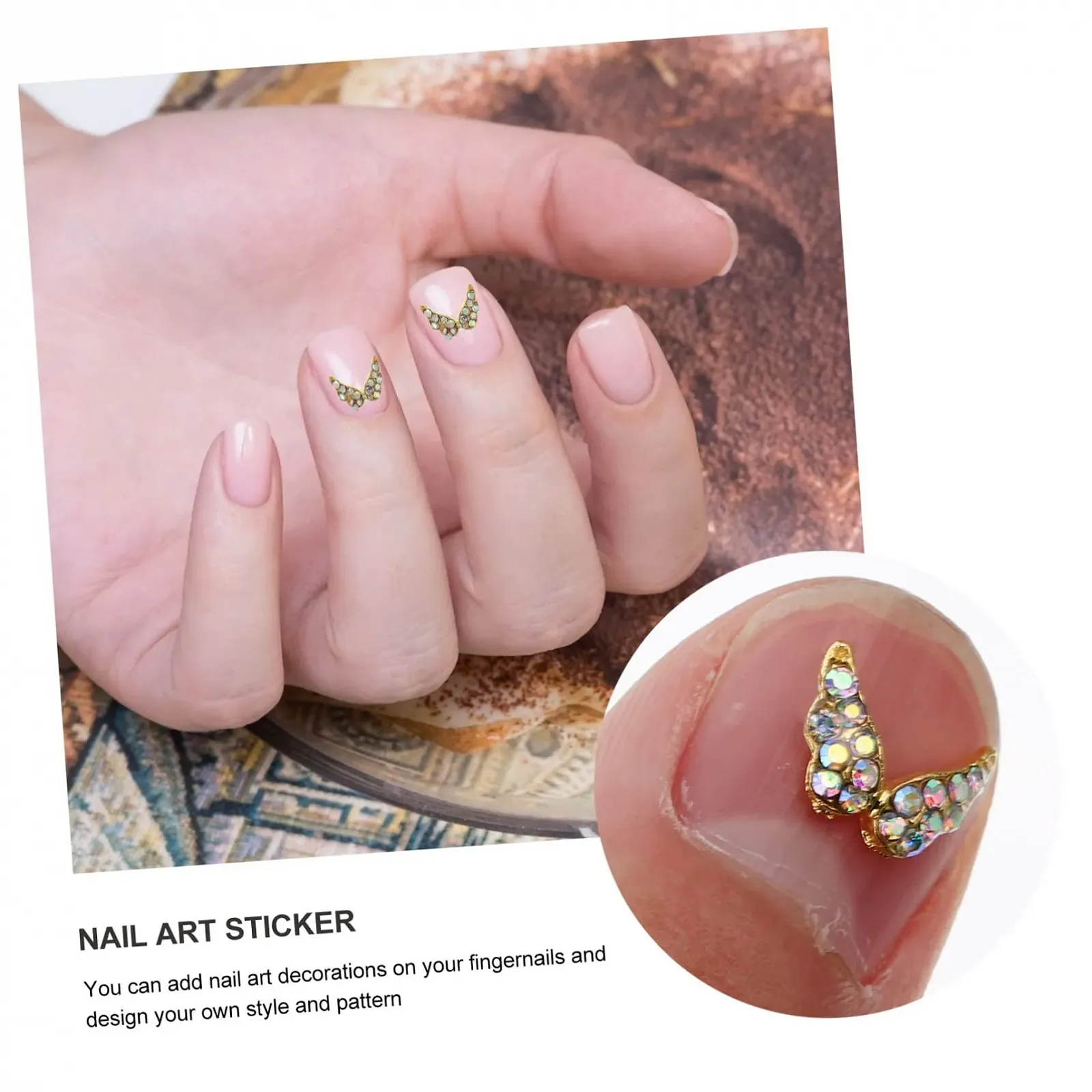 Стразы для ногтей Сердце Beavorty 20 шт., фото №7