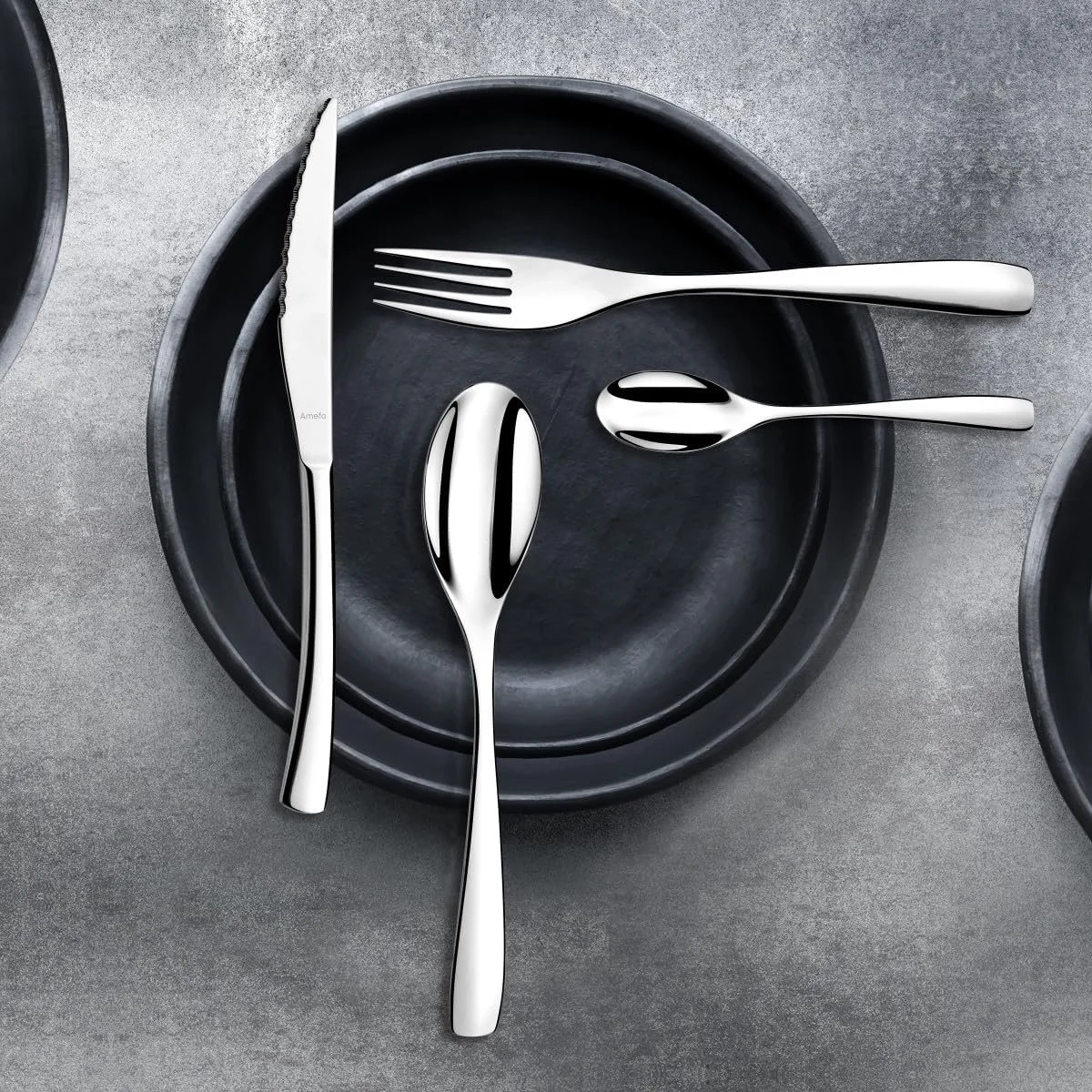 Набір столових приборів Amefa Tempo 6524X0AFT2B60, 16 предметів, сріблястий, фото №4