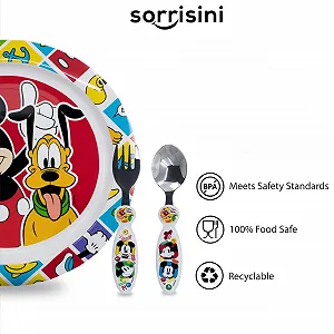 Набор детской посуды Sorrisini, Детские столовые приборы из нержавеющей стали, Многоразовый synthetic.ua - Фото 1