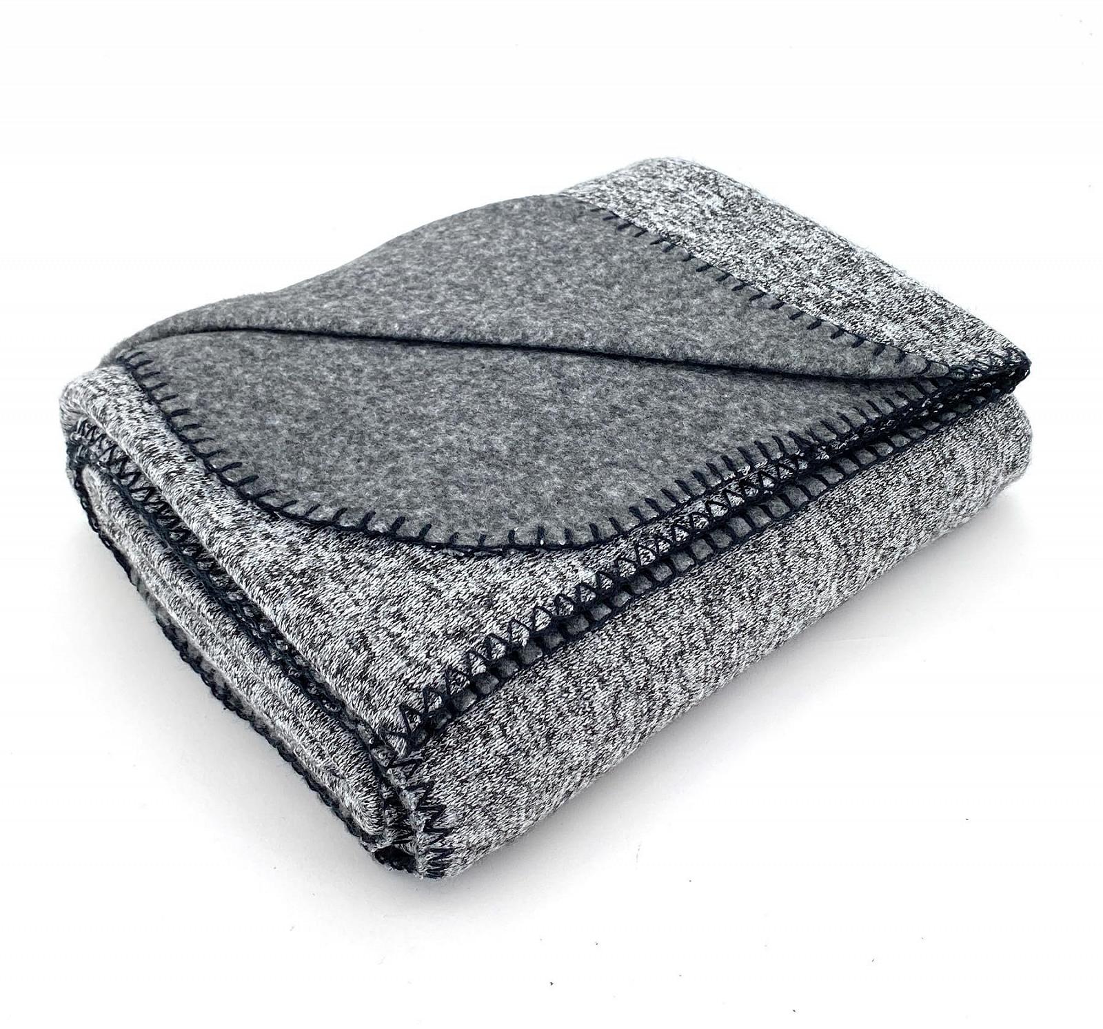 Вязана Покривало heimtexland Тип 854 Сірий меланж, 150 x 200 см, фото №2 Вязана Покривало heimtexland Тип 854 Сірий меланж, 150 x 200 см, фото №2