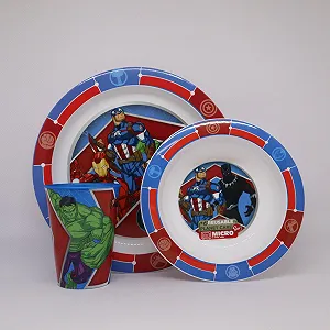 Дитячий набір посуду Avengers (Месники) Sorrisini з тарілкою, мискою для каші та чашкою, Халк ціна на synthetic.ua - Фото 1 Дитячий набір посуду Avengers (Месники) Sorrisini з тарілкою, мискою для каші та чашкою, Халк synthetic.ua - Фото 1