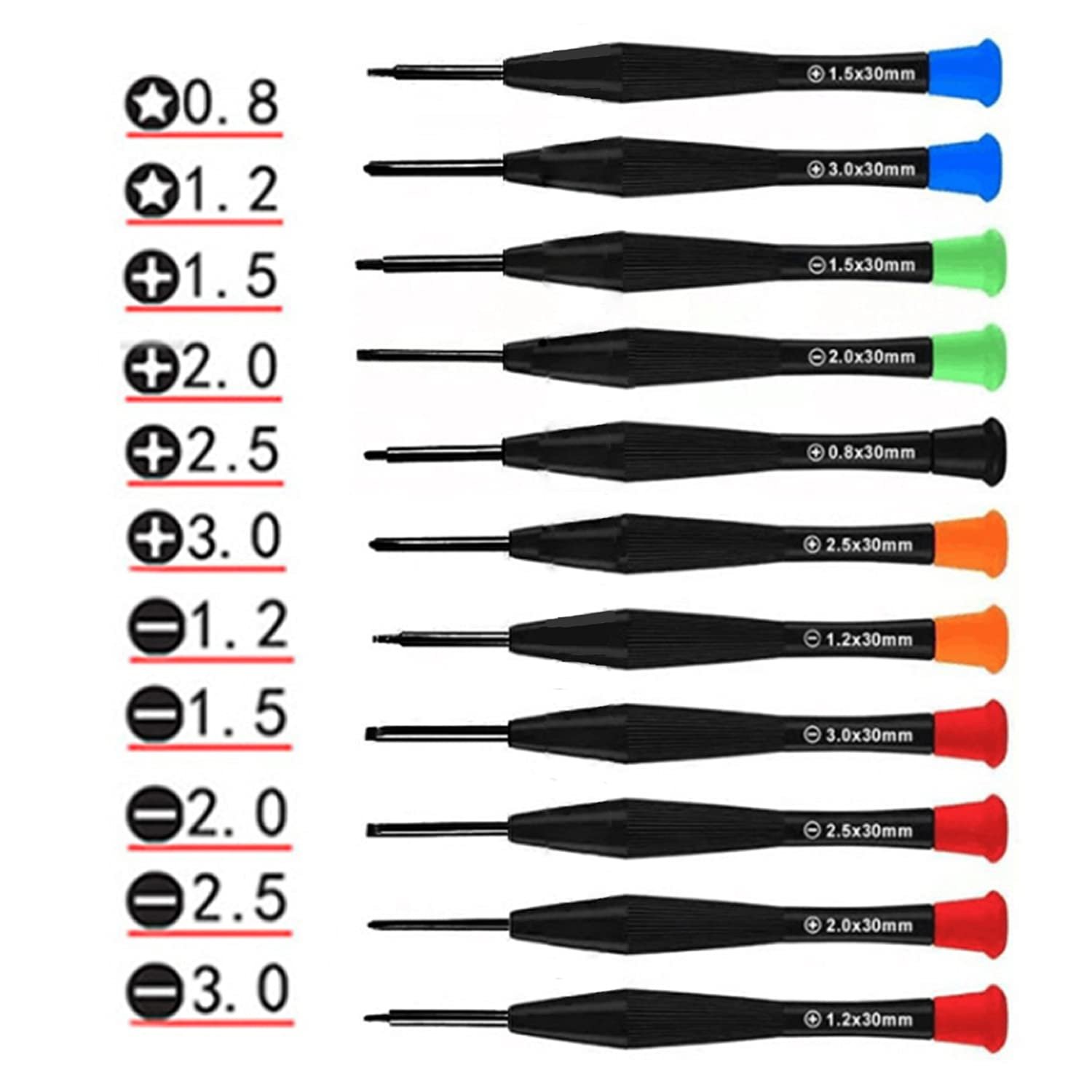 Викрутки WUBAYI Small Screwdriver Set 14 шт. з пінцетами магнітизатором та сумкою для зберігання, фото №3 Викрутки WUBAYI Small Screwdriver Set 14 шт. з пінцетами магнітизатором та сумкою для зберігання, фото №3