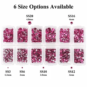 Стразы для ногтей Плоские Розовые 1.5 мм 4.8 мм, 6 Размеров, 4200 шт synthetic.ua - Фото 1