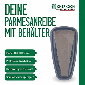 Терка Chefkoch trifft Fackelmann для пармезана с контейнером лезвие из нержавеющей стали synthetic.ua - Фото 1
