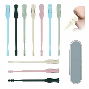 Тример MINZHI Manual Nose Hair Trimmer 2-in-1 360° (набір з 10 шт) (різнокольоровий) - Фото 1