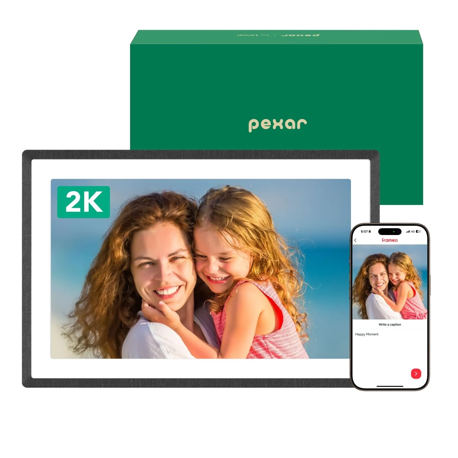 Цифровая фоторамка Lexar Pexar 11 дюймов 2K антибликовый IPS сенсорный экран Wi-Fi 32 GB, фото №1
