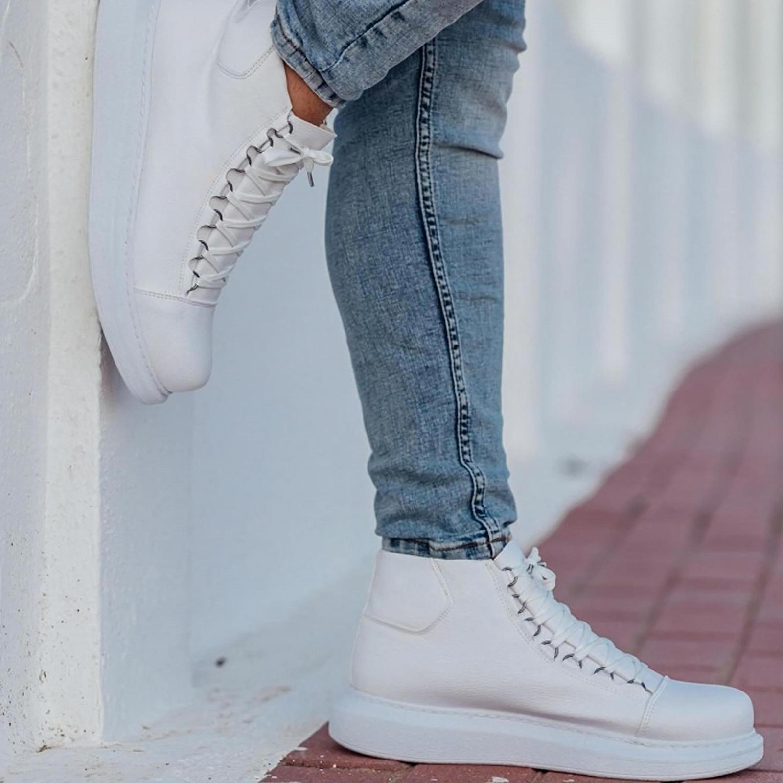 Кросівки Solaress Чоловічі Шкіряні Високі Модні, фото №6