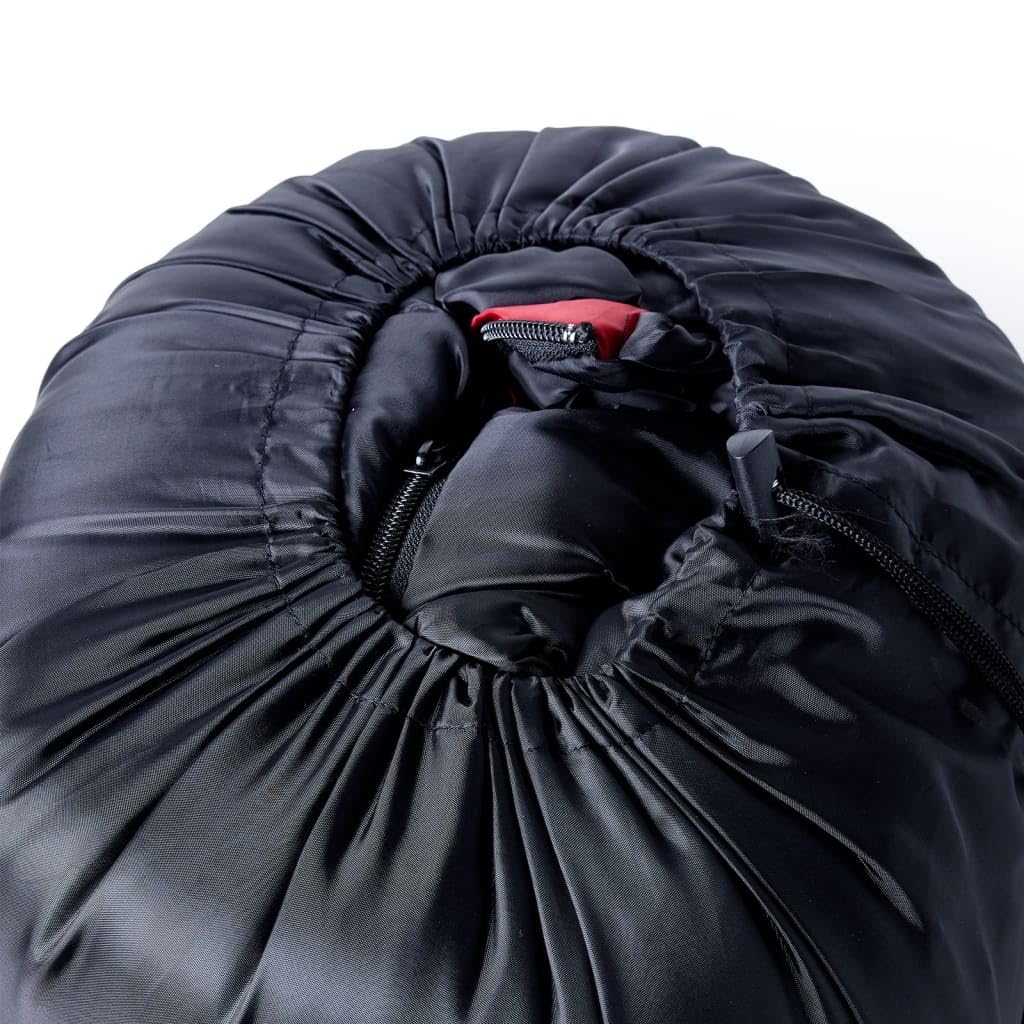 Спальный мешок Outdoor-Freizeitschlafsack для взрослых кемпинговый 3-4 сезона чёрный и красный, фото №4