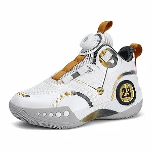 Детские Баскетбольные Кроссовки для Мальчиков, Спортивные Кроссовки для Девочек, Легкие, Дышащие Кроссовки с Высоким Верхом, Детская Обувь с Поворотным Механизмом - Фото 1