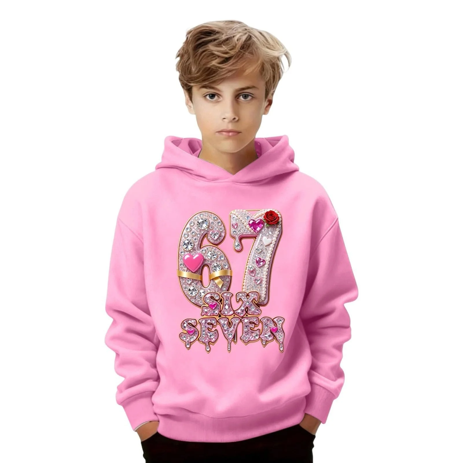 Худи для мальчиков Толстовка Детская Худи для мальчиков Подростковая Худи для девочек Флисовая Теплая С графическим рисунком Мягкая Удобная Повседневная Модная Куртка для школы и игр Лонгслив Толстовка, фото №2