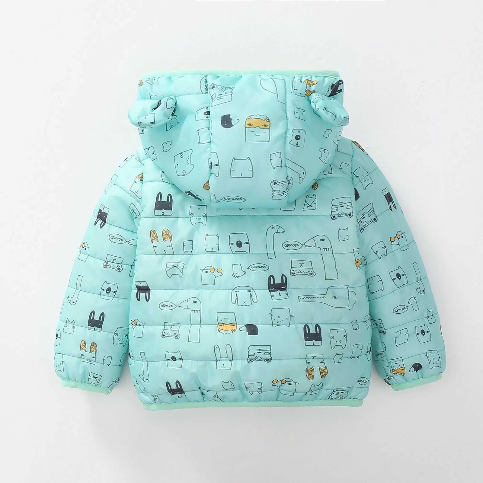 Дитяча зимова куртка стьобана для дівчинки, фото №5