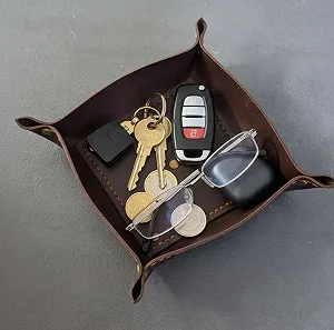 Шкіряний органайзер ручної роботи Valet Tray - Фото 1