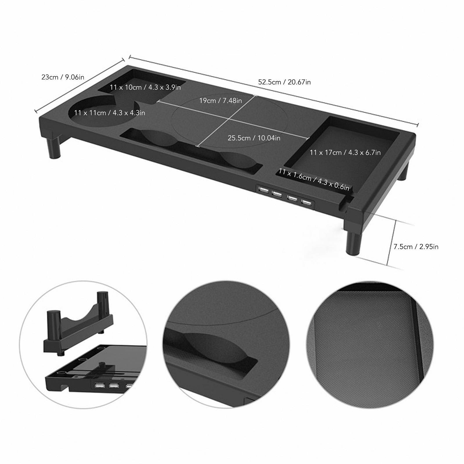 Підставка для комп'ютера регульована з 4-портовим USB-хабом, слотом для мобільного телефону, фото №5