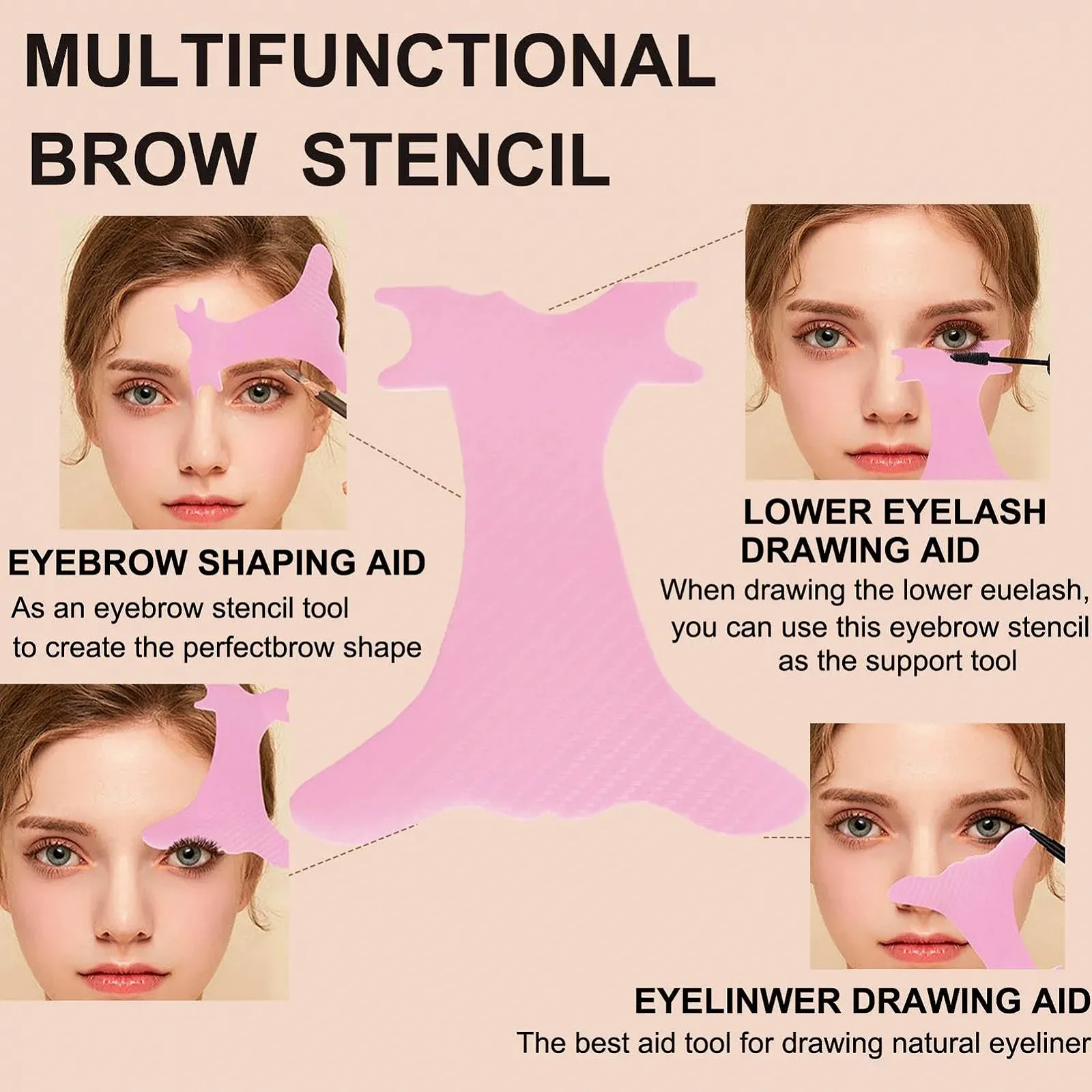 Трафарет для подводки для глаз Многоразовый Многофункциональный, фото №5