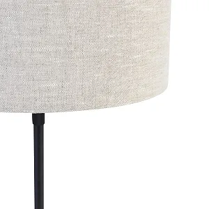 Настільна лампа Qazqa Parte Black Adjustable 35 см Світло-сірий synthetic.ua - Фото 1