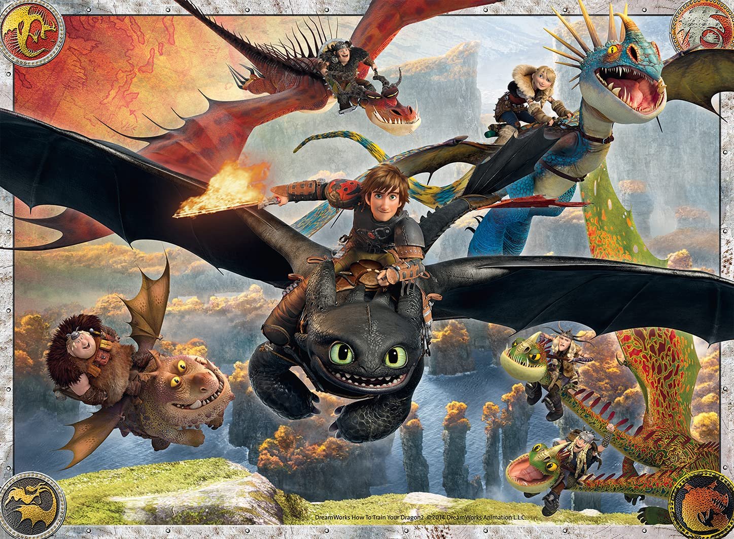 Пазлы Ravensburger 100156 Train Your Dragon XXL, фото №2