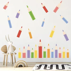 Наклейка на стіну Cartoon Pencil Знімна вінілова для дитячої кімнати - Фото 1