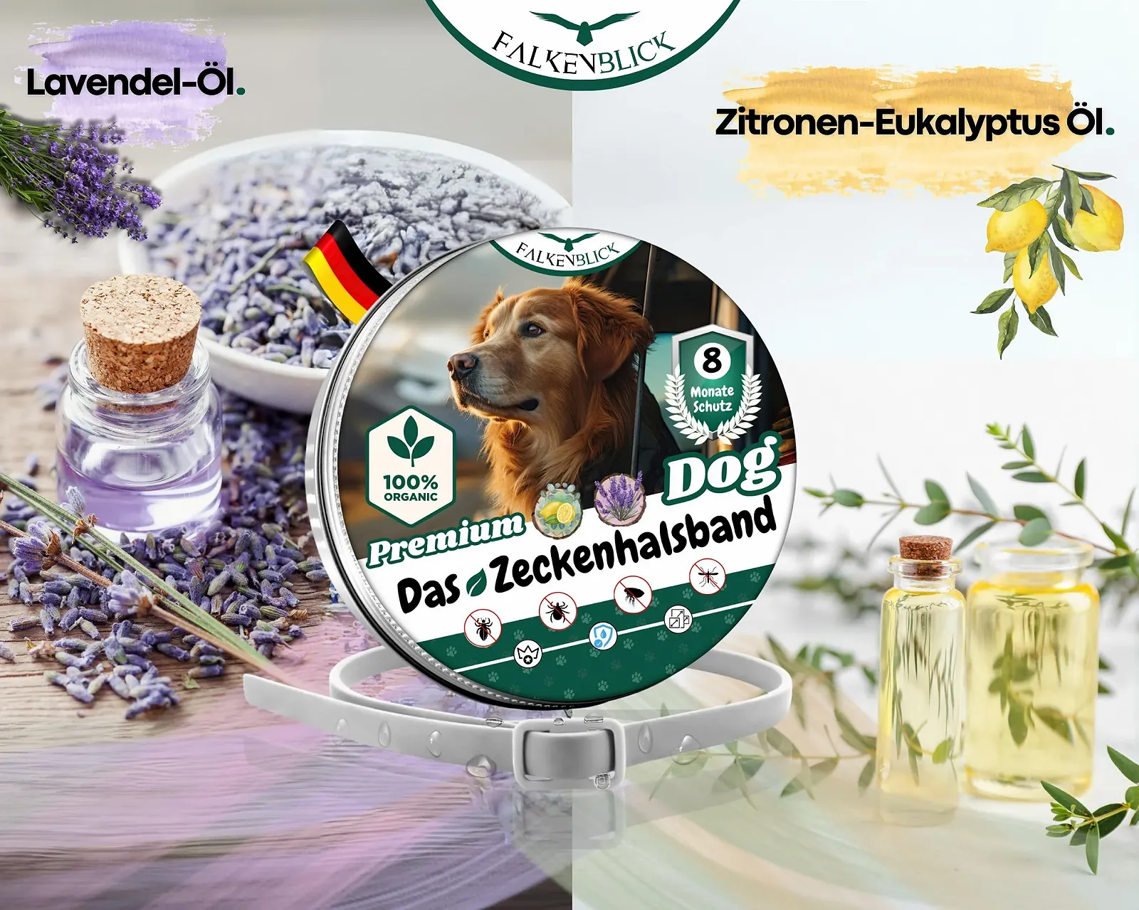 Нашийник від кліщів tooSimple 100% рослинні олії Lavender Lemon Eucalyptus 8 місяців захисту, фото №6