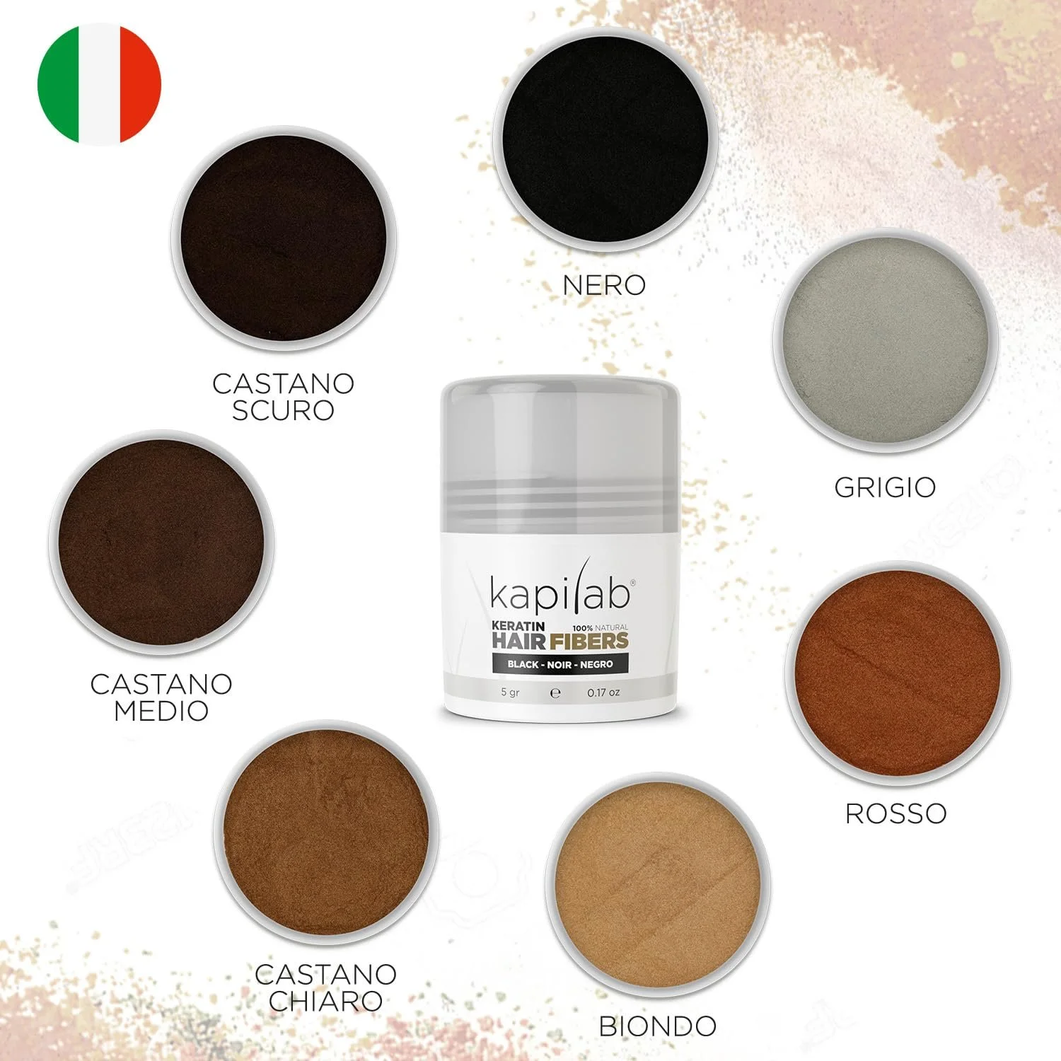 Пудра для волосся Kapilab Scattered Hair Чорний, Преміальна пудра для загущення волосся, фото №6