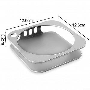 Портативная металлическая подставка для ноутбука для Mac Mini Нескользящая с противоударной защитой углов 12.6*12.6*3.2см synthetic.ua - Фото 1