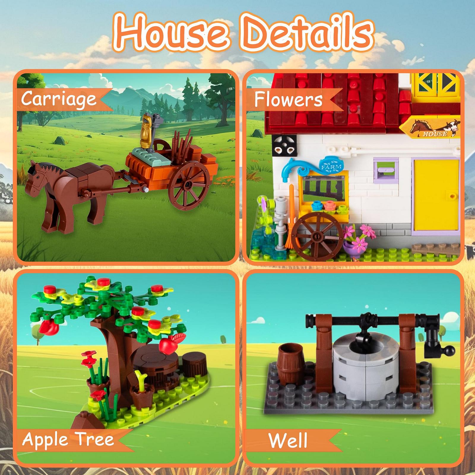 Игрушка Конструктор Ферма Друзей 649 деталей, фото №4