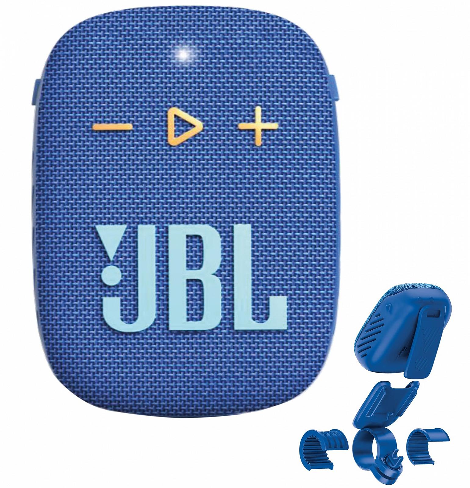 Колонка JBL Wind 3S Портативна Міні Bluetooth Водонепроникна З кліпсою для спорту, велосипеда та самоката - Bass Boost - Блакитна, фото №1