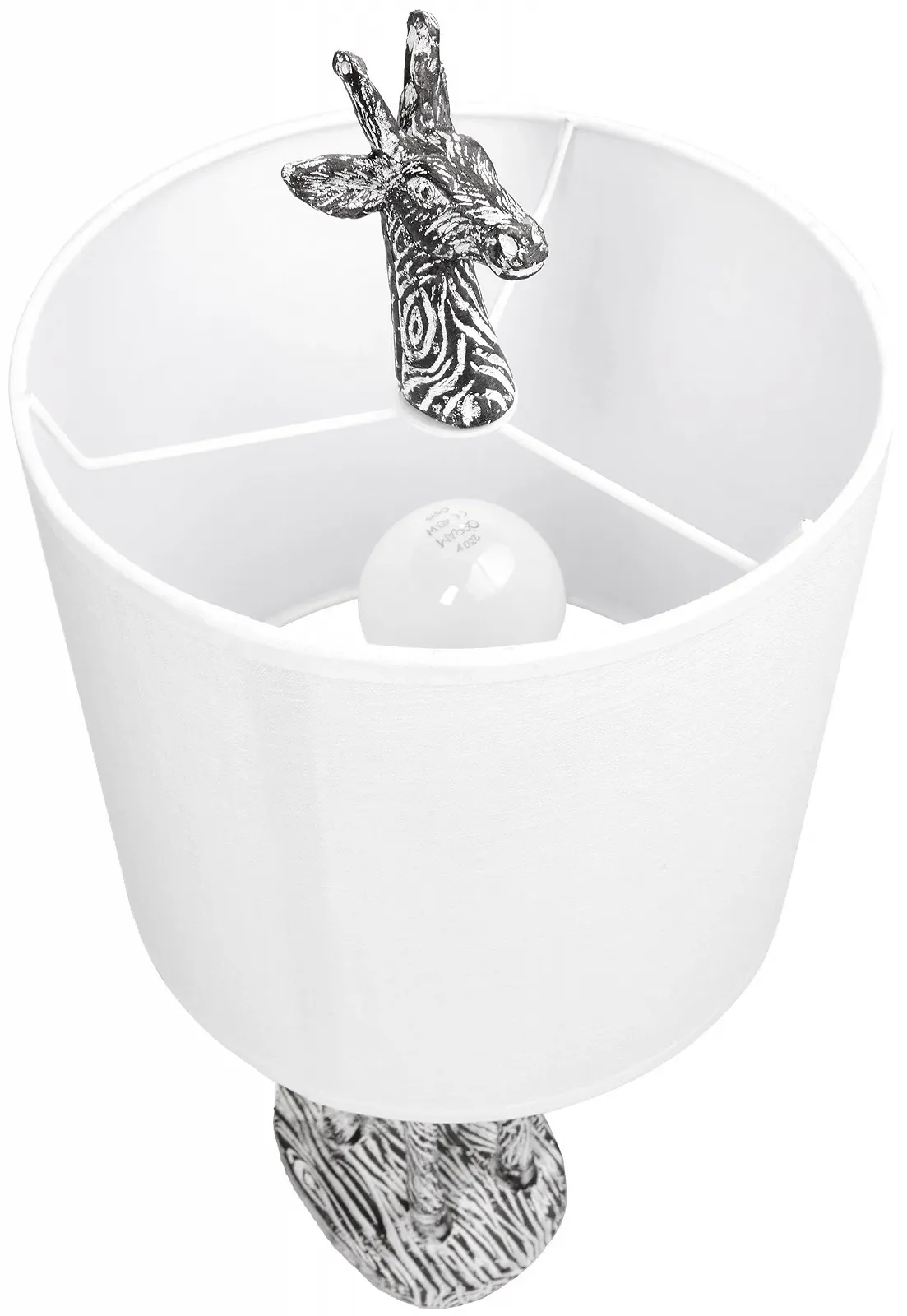 Настільна лампа BRUBAKER Giraffe Africa Керамічна основа 51.5 см Чорний/Білий, фото №3